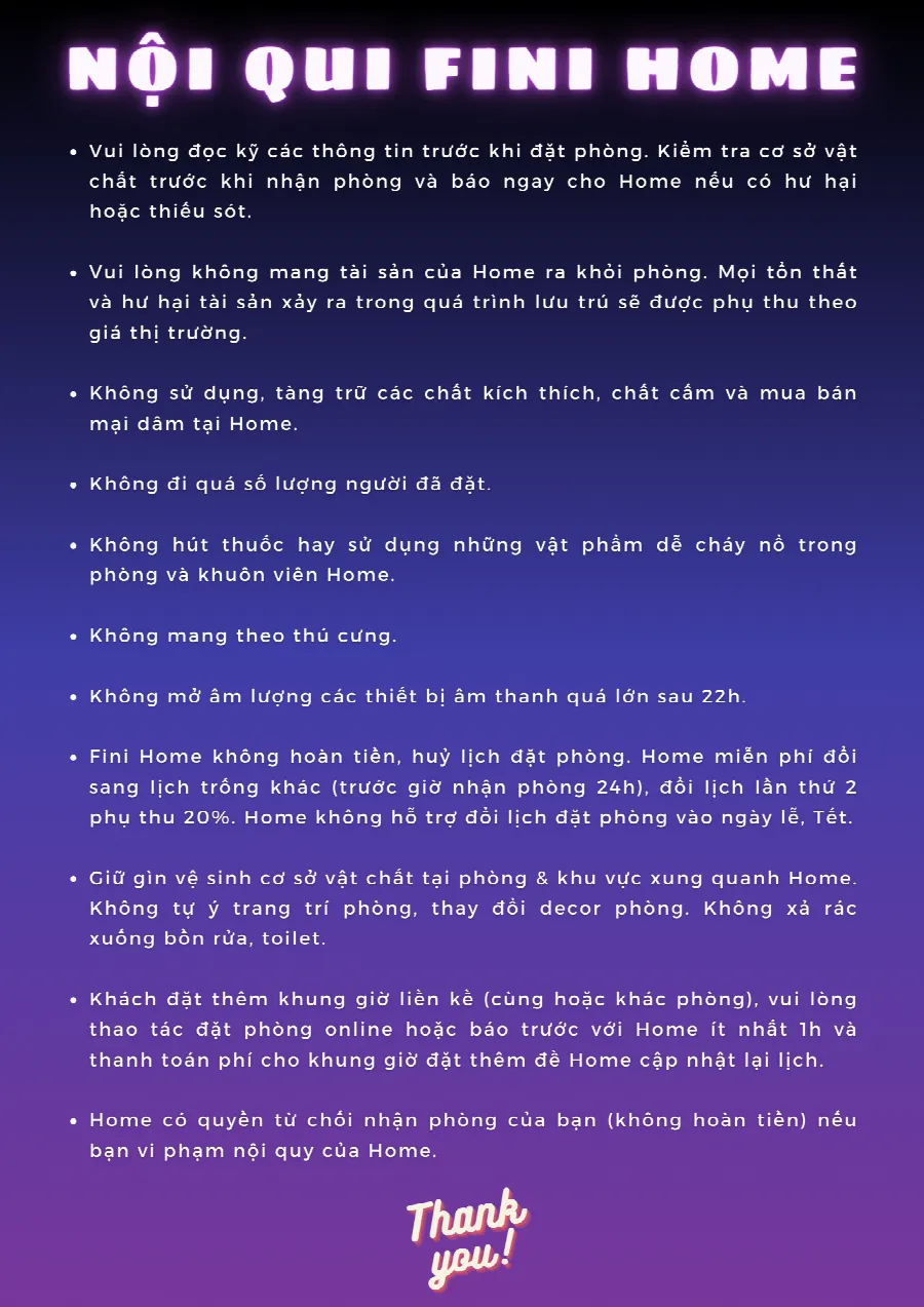 Nội quy Fini Home
